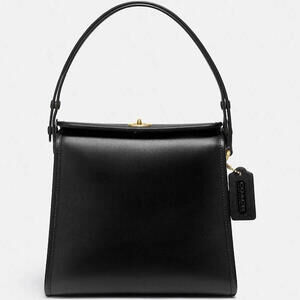 COACH REMAKE NO. 137 3 WAYS HAND SHOULDER GEOMETRIC TOP TURNLOCK BAG GOLD BLACK